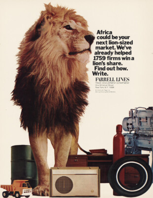 1967 Farrell Lines: Lion Sized Market Vintage Print Ad | eBay