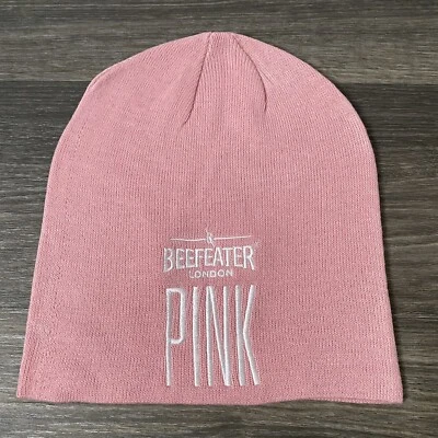 Beefeater London Gin Strawberry Pink Beanie Womens Mens Hat Promotional Rare NEW - Image 1 of 2