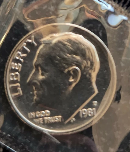 1981-P Roosevelt Uncirculated Dime in Original Mint Cello