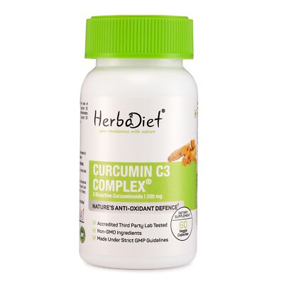 Turmeric Curcumin C3 Complex Capsules 95% Curcuminoids, Pure Supplement