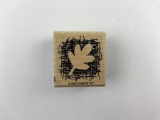 Rubber Stamp Wood Mount 1.75" x 1.5" Stampin Up Reverse Leaf Hawthorn Tree Plant