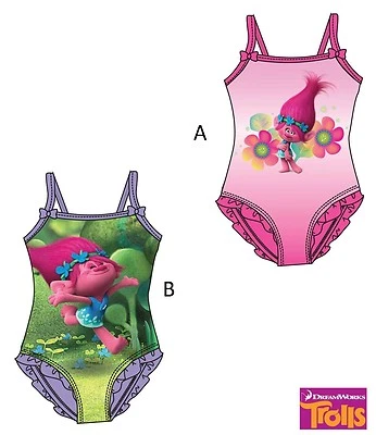 DISNEY KINDER BADEANZUG NEU*TROLLS Gr:104,116,128,140,152