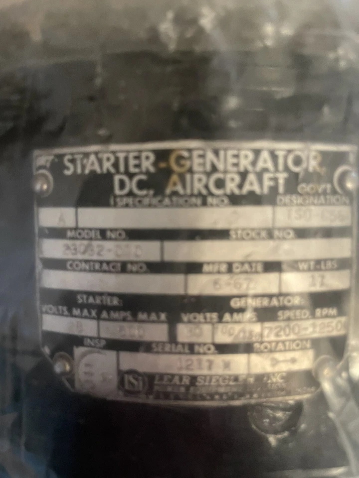 Starter Generator p/n 23032-018 Helicopter - Image 2 of 4