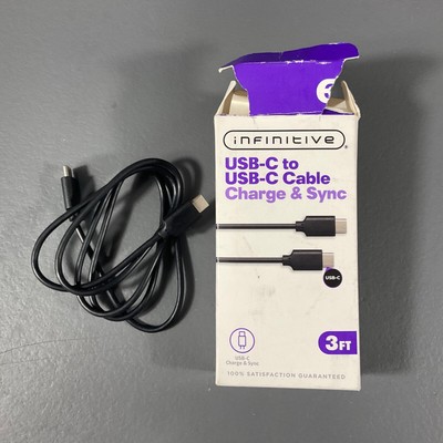 Infinitive Durable 3 Ft. Micro USB Cable Charge & Sync for Android Devices Black
