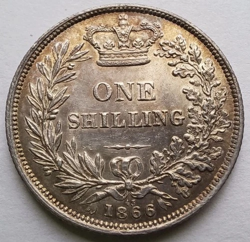 Photo of a 1866 Victoria Shilling from an eBay listing that sold on Jul 21, 2026