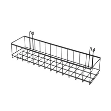 Wall Grid Panel Hanging Wire Basket Grid Baskets with Hooks Multipurpose Metal
