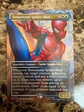SENSATIONAL SPIDER-MAN Borderless Magic MTG Marvel's Spider-Man Foil
