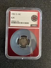 1901-S BARBER DIME NGC G4     FREE SHIPPING!