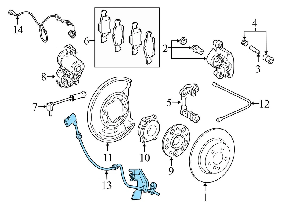 Mercedes-Benz GLC300 2016-2023 - ABS TRASERO IZQUIERDO/Sensor de velocidad 2539052500 Foto 3 de 4