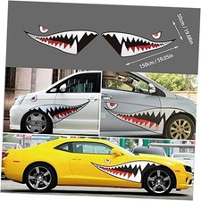 DesirePath Flying Tigers Shark Mouth Teeth Die-Cut Vinyl Decals Car Window Pvc