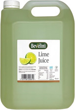 Bevelini Mediterannean 100% Pure Lime Juice, 4L (Large, Catering Size) Made from
