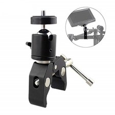 360  Super Clamp Mount Mini Ball Head 1/4"-20 For DSLR Camera Tripod Monitor