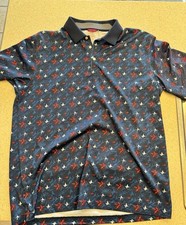 Walter Hagen Golf Shirt America Red White Blue Large L