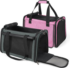 2 Packs 25 Lbs Lightproof Soft Sided Cat Carrier for Large Cat Small Dog Airli