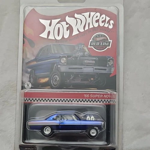 Hot Wheels Red Line Club 1966 Chevrolet Super Nova Blue Diecast Car with Case