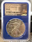 2016 P American Silver Eagle Struck at Philadelphia Mint MS69 Graded NGC ASE