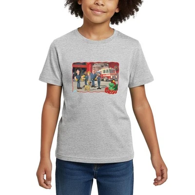 Grisu Der Kleine Drache Mit Feuerwehr Und Hund Stuffy Kinder T-Shirt - Bild 1 von 4