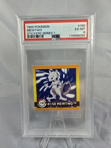 Pokemon #150 Mewtwo Sticker Series 1 Artbox 1999 VINTAGE PSA 6