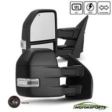 For 2015-2018 Ford F150 Power Heated Towing Mirrors+Puddle Lamps+LED Turn Signal