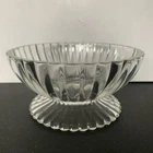 VTG Anchor Hocking QUEEN MARY Vertical Ribbed Crystal Low Footed Candy Dish