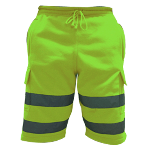 Hi Vis Viz Fleece Shorts High Visibility Reflective Tape Security Work Bottom UK - Picture 13 of 42