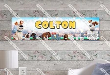 Personalized/Customized The Secret Life of Pets Name Poster Wall Art Banner