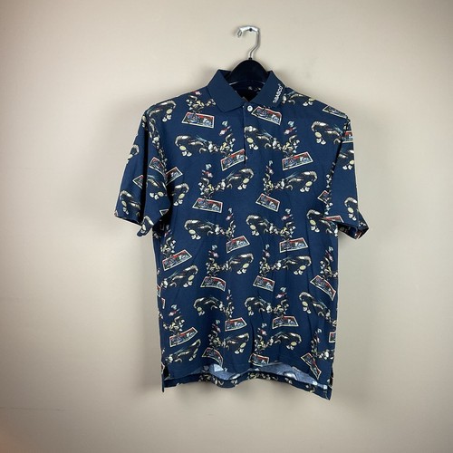 Tabasco Men’s Medium Cotton Black Shrimp Ss Golf Polo Shirt eBay