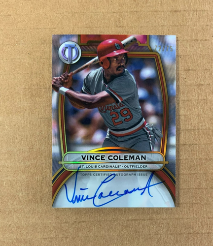 2025 Topps Tribute Baseball Vince Coleman Signed Auto Card /75