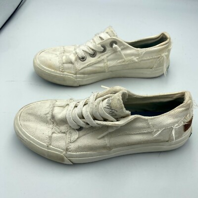 Blowfish Malibu Play Shine Women's US 6 Sneakers White Lace Up Low Top Shoes