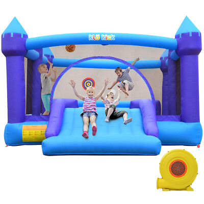 15.3ft x 12ft Inflatable Castle Bounce House Jumper with Two Slides and Blower