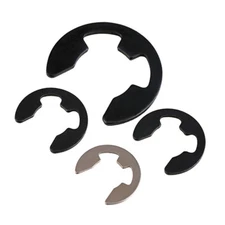 1-15mm E-Clips Snap Ring Circlips Retaining Bit Kit Black Zinc Plated/Ni-Plated