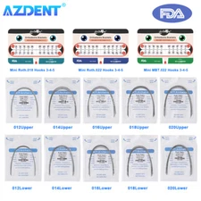 Dental Ortho Brackets Mini Roth/MBT.022/.018 Hooks 345 / Niti Round Arch Wires