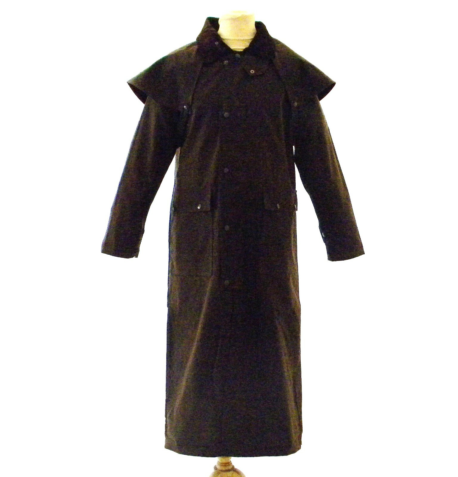 ALTRA Giacca Stockmans Made in England Nuova Cera Lunga Cotone Cappotto Marrone XS XXXL