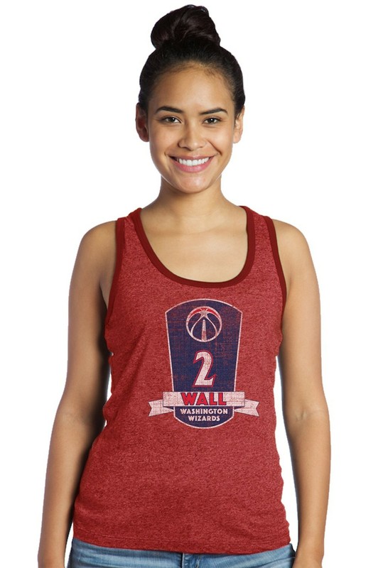 Majestic Athletic NBA Washington Wizards Women's Premium Triblend Contrast Ta...