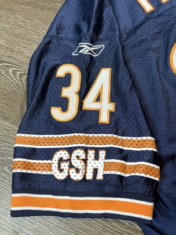 Reebok On Field Walter Payton #34 Chicago Bears masculino tamanho 54 costurado azul NFL - Imagem 4 de 4