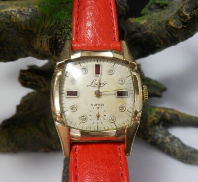 Louvic Cocktailwatch Damenuhr 17 jewels Handaufzug vergoldet Vintage 