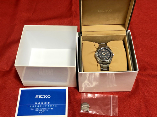 SEIKO BRIGHTZ SAGZ087 Watch Men Sliver Solar Radio Control Watch Box