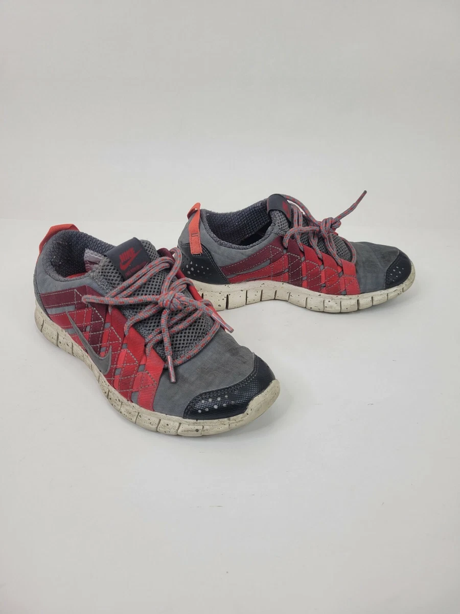 Nike Free Powerlines Women s Running Athletic Gray Red Shoes Size