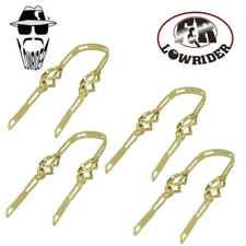 (4) F&R Original Lowrider 16" Double Square TWIST CAGE Fender Brace GOLD Bicycle