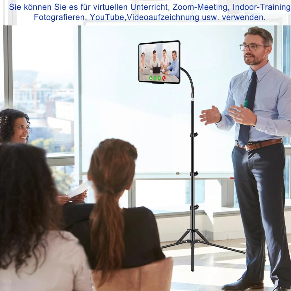 Tablet Stativ Halterung Ständer Höhenverstellbar Halter Tablet und Smartphone mi - Bild 4 von 4