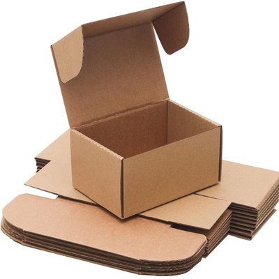 10 Pack Small Shipping Boxes 6x4x3'' Corrugated Small Cardboard Boxes for Shi...