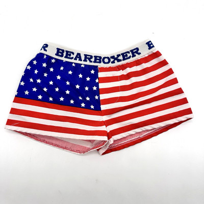 Build a Bear Patriotic Boxers Shorts Fourth July Star Underwear Bearboxer - READ