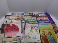 40 VTG Crochet & Knitting Booklet Coats & Clark's, Red Heart, American Thread  