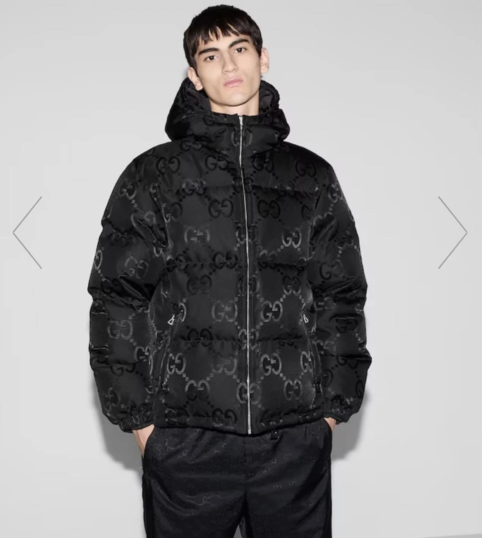 Gucci Piumino Gg Tela Modello All Over Nero