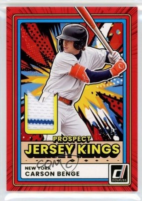 2026 Panini Donruss Prospect Jersey Kings Red /99 Carson Benge Rookie RC 0t9q