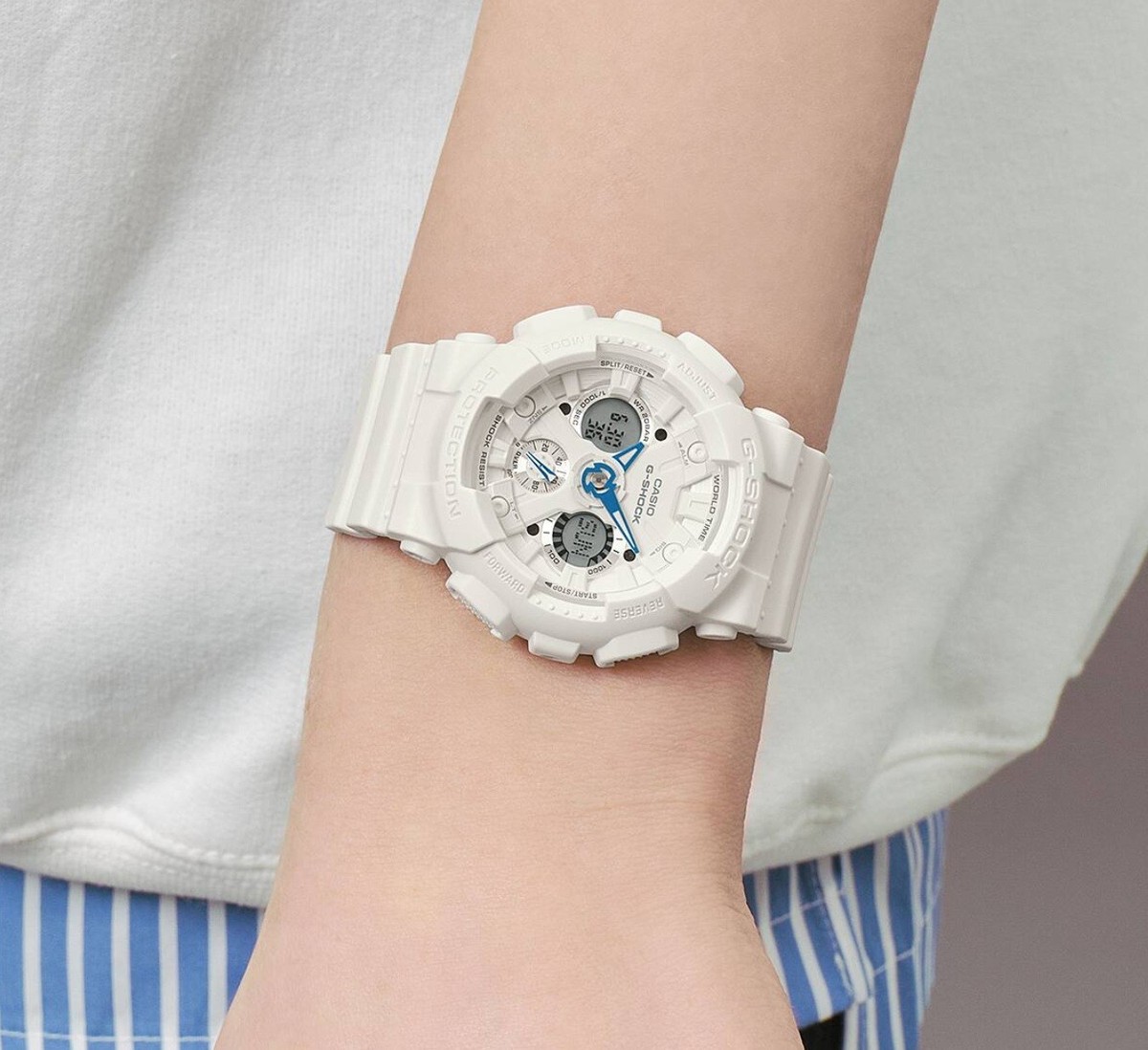 Casio G-Shock GMA-S120SA-7A2 White Analog Digital Ladies Fashion