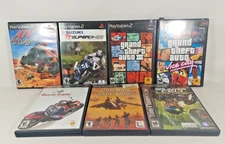7 PS2 GAMES WITH MANUALS LOT Splinter Cell, GTA VIce city, GTA LIberty City