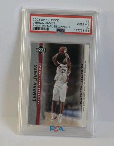 2003 Upper Deck Lebron James RC Phenomenal Beginning Rookie Card #3 PSA 10