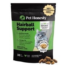 Cat Hairball Remedy Treats - Dual Texture Crunchy Creamy 30-Day Supply