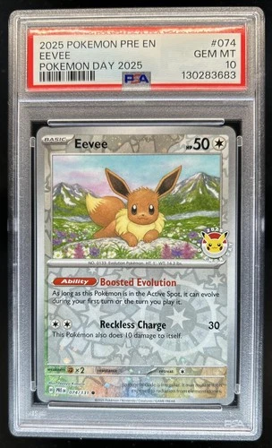2025 Pokemon Pre EN Eevee Pokemon Day 2025 #074/131 PSA 10 GEM MINT GEM MINT